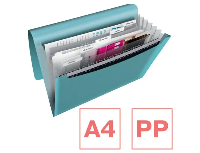 Esselte Colour Breeze Carpeta Clasificadora Fuelle A4 Polipropileno 6 Separadores Colores Surtidos