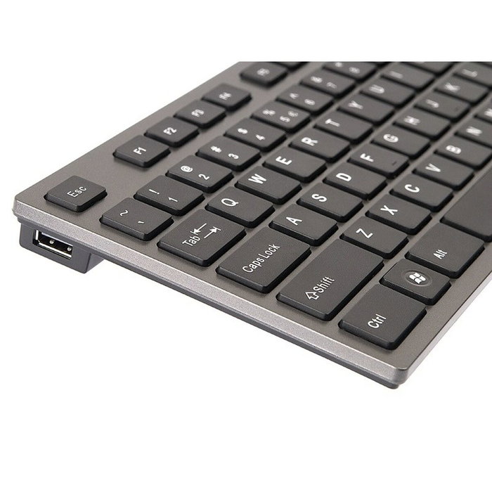 A4tech kv-300h teclado (ingles) usb qwerty negro, gris