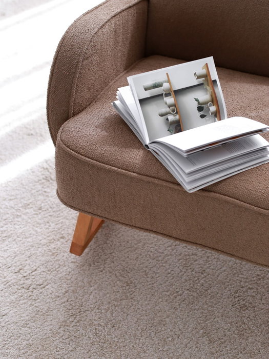 Atelier Del Sofa Silla Alada Terciopelo de Corduroy Marrón