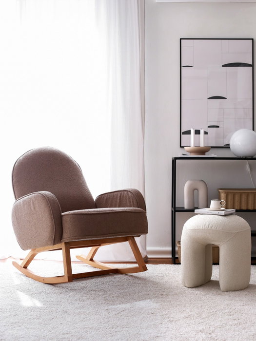 Atelier Del Sofa Silla Alada Terciopelo de Corduroy Marrón