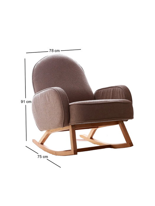 Atelier Del Sofa Silla Alada Terciopelo de Corduroy Marrón