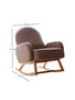 Atelier Del Sofa Silla Alada Terciopelo de Corduroy Marrón