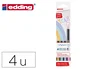 Edding 1200 Glitter Rotuladores Colores Pastel Surtidos Estuche de 4 unidades