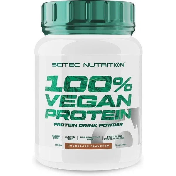 SCITEC NUTRITION 100% Vegan Protein Batido de Proteína Vegetal 1000G - Sabor Avellana y Nuez SCITEC NUTRITION 100% Vegan Protein Batido de Proteína Vegetal 1000G - Sabor Avellana y Nuez