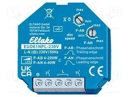 Eltako EUD61NPL-230V Interruptor de regulación universal para LED