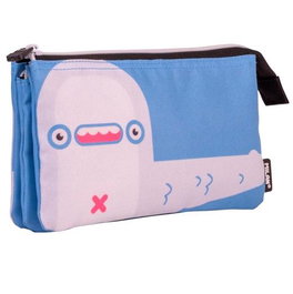 Milan Portatodo 5 Compartimentos Serie Especial Aliens Azul Estuche Escolar