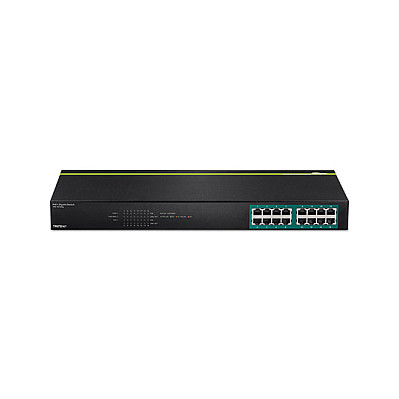 TRENDnet TPE-TG160G Switch de Red de 16 Puertos Gigabit L2 PoE+ No Administrado, 250W, Montaje Rack 1U, Metal