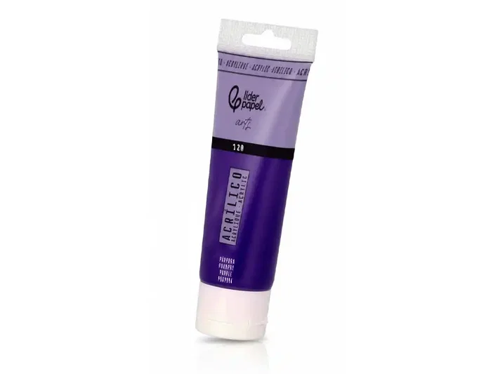 Liderpapel Pintura acrílica tubo de plástico 120 ml color Púrpura Liderpapel Pintura acrílica tubo de plástico 120 ml color Púrpura