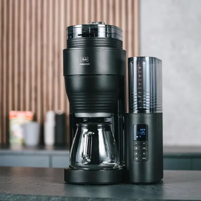 Melitta 1030-06 Cafetera de Filtro con Molinillo Integrado AromaFresh II Vidrio Basic