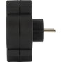 Rev Adaptador de enchufe triple con protección contra sobretensiones, negro