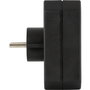 Rev Adaptador de enchufe triple con protección contra sobretensiones, negro