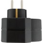 Rev Adaptador de enchufe triple con protección contra sobretensiones, negro