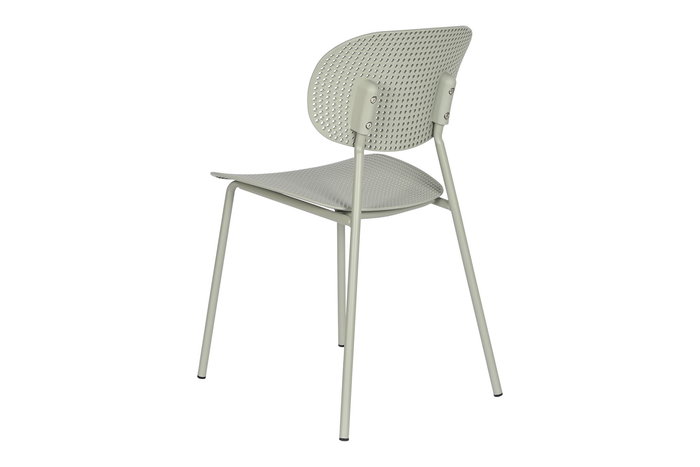 DKD Home Decor Silla Urbana Apilable Verde - 51,5 x 79 x 46 cm - Shenglong Modern - PP y Metal DKD Home Decor Silla Urbana Apilable Verde - 51,5 x 79 x 46 cm - Shenglong Modern - PP y Metal