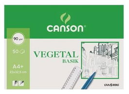 Canson Bloc Vegetal Basik Encolado 50 Hojas 90 gr. 23x32,4 cm (Set de 10) (Set de 10)