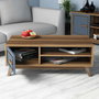 Hanah Home Mesa de Centro Walnut, Blue. Tablero Melamina 105x60x38.2cm. Diseño Moderno y Funcional.