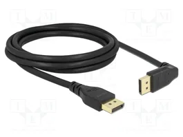 DeLOCK Cable DisplayPort 8K 60Hz 2m con conector en ángulo 90°