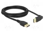 DeLOCK Cable DisplayPort 8K 60Hz 2m con conector en ángulo 90°