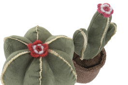 DKD Home Decor Sujetapuertas Poliéster Cactus Verde (Pack de 2)