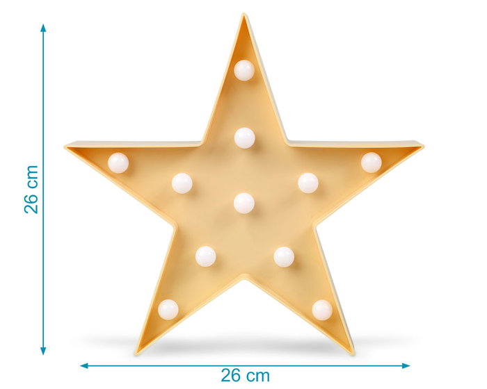 KioKids Lámpara Estrella LED Amarilla Infantil con Pilas para Dormitorio de Bebés y Niños +0 Meses KioKids Lámpara Estrella LED Amarilla Infantil con Pilas para Dormitorio de Bebés y Niños +0 Meses