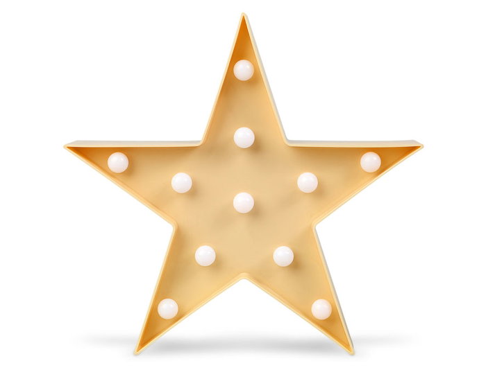 KioKids Lámpara Estrella LED Amarilla Infantil con Pilas para Dormitorio de Bebés y Niños +0 Meses KioKids Lámpara Estrella LED Amarilla Infantil con Pilas para Dormitorio de Bebés y Niños +0 Meses