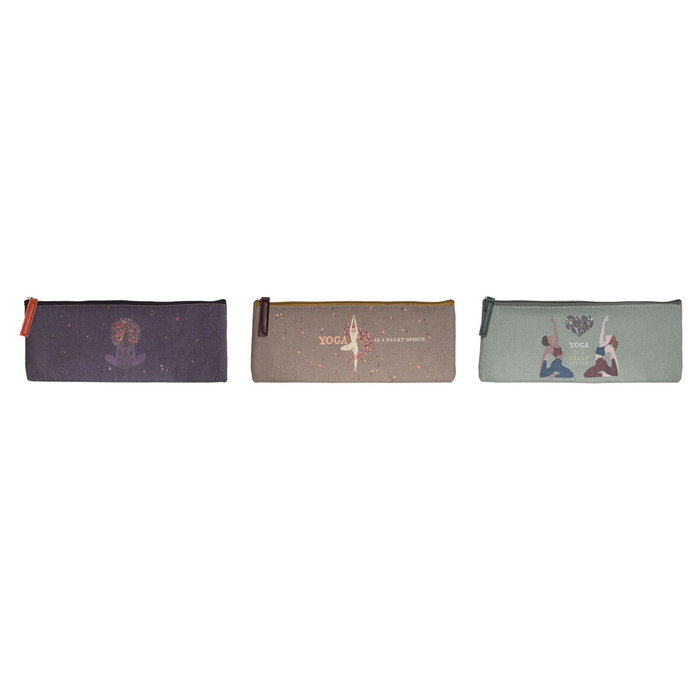 DKD Home Decor Estuche Canvas Poliéster Surtido Yoga 3 Unidades DKD Home Decor Estuche Canvas Poliéster Surtido Yoga 3 Unidades