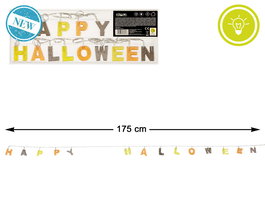 Guirnalda Luces Halloween "Happy Halloween" 175 cm Decoración Fiestas con Luz de Colores LED