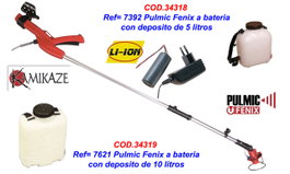 PULMIC Kamikaze Pulmic Fenix Pulverizador de Batería con Depósito de 5L y Cargador