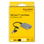 DeLOCK Lector de tarjetas USB Type-C para CFexpress o XQD Gris