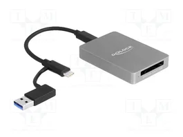 DeLOCK 91008 Lector de tarjetas USB Type-C para CFexpress y XQD, Gris