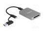 DeLOCK 91008 Lector de tarjetas USB Type-C para CFexpress y XQD, Gris
