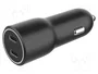 Gembird Cargador de Coche Power Delivery 2 Puertos USB-C 40 W Negro