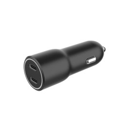 Gembird Cargador de coche con 2 puertos USB Tipo C, 40 W, Negro