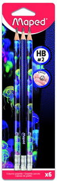 Lapiz De Grafito Maped Deepsea Con Goma - Hb Blister De 6