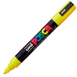 POSCA Marcador PC-5M No Permanente Punta Bala 1.8-2.5 mm - Amarillo (Pack de 6 Unidades) (Set de 6)