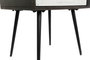 DKD Home Decor Mesita de Noche Moderna Wengue Blanco 38 x 50 x 45 cm con 1 Cajón de Mango y Metal