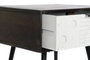DKD Home Decor Mesita de Noche Moderna Wengue Blanco 38 x 50 x 45 cm con 1 Cajón de Mango y Metal