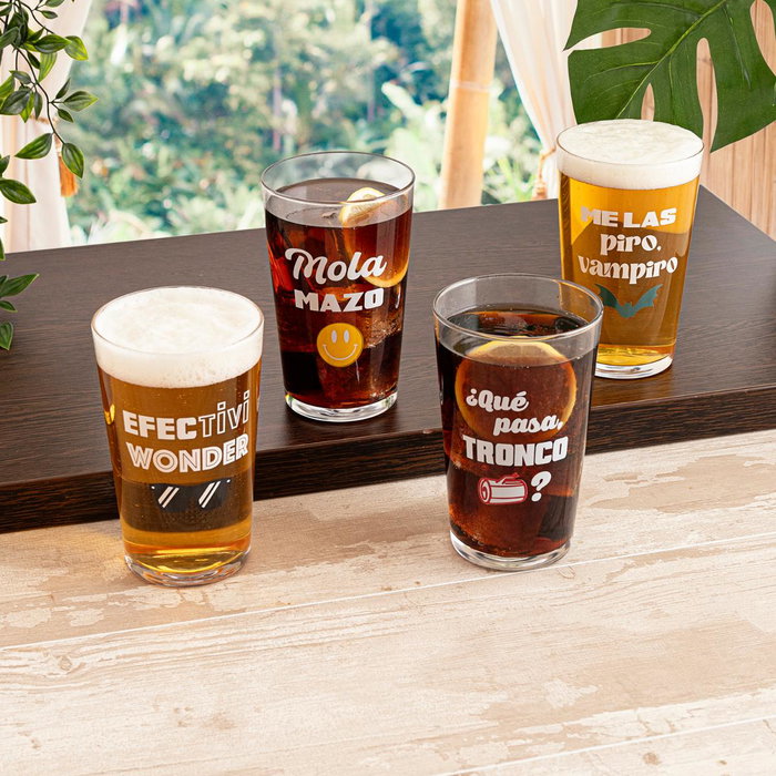 Vaso Alto Vidrio Frases 90 Luminarc 50 cL (24 Unidades)