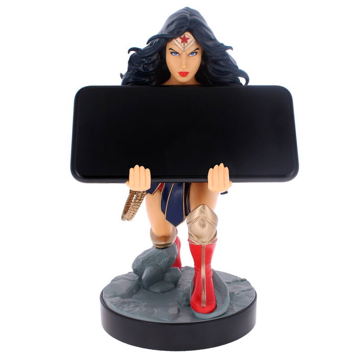 EXQUISITE GAMING Soporte Figura Wonder Woman DC Comics 20cm, Cable Guy para Mandos y Teléfonos