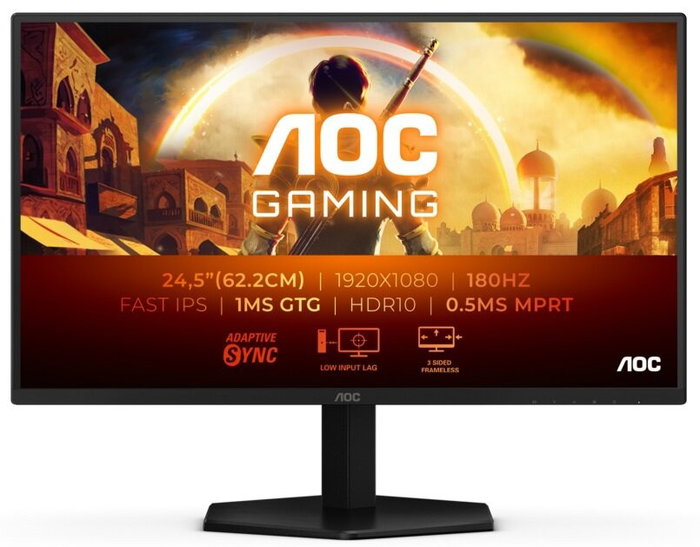 AOC 25G42E Monitor Gaming 24.5" Fast IPS Full HD 180Hz 0.5ms
