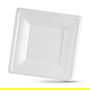 Algon Set 5 Platos Cuadrados Orgánicos de Caña 20 cm (24 Unidades)
