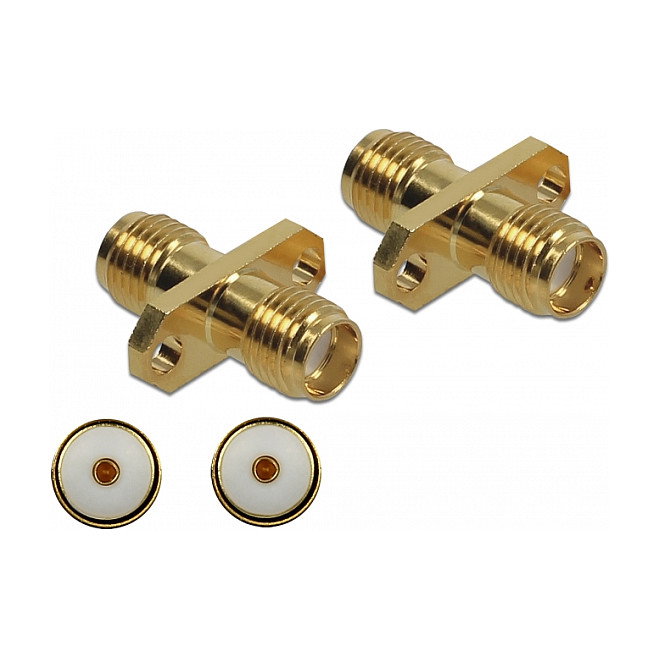 DeLOCK 89980 Adaptador de antena SMA hembra a SMA hembra para montaje