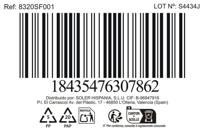 Inde Set 3 Fiambreras Rectangulares "Soul" de 370 ml, 640 ml y 1040 ml (8 Cajas)