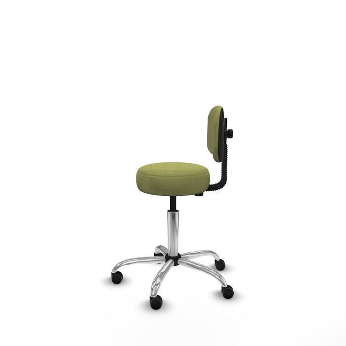 PIQUERAS Y CRESPO Silla Llanos giratoria verde oliva con base cromada PIQUERAS Y CRESPO Silla Llanos giratoria verde oliva con base cromada