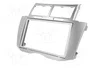 PER.PIC. Bastidor de montaje de radio 2 DIN para Toyota Yaris (2009+), Plata