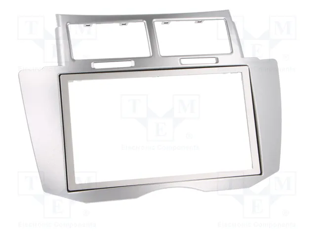 PER.PIC. Bastidor de montaje de radio 2 DIN para Toyota Yaris (2009+), Plata
