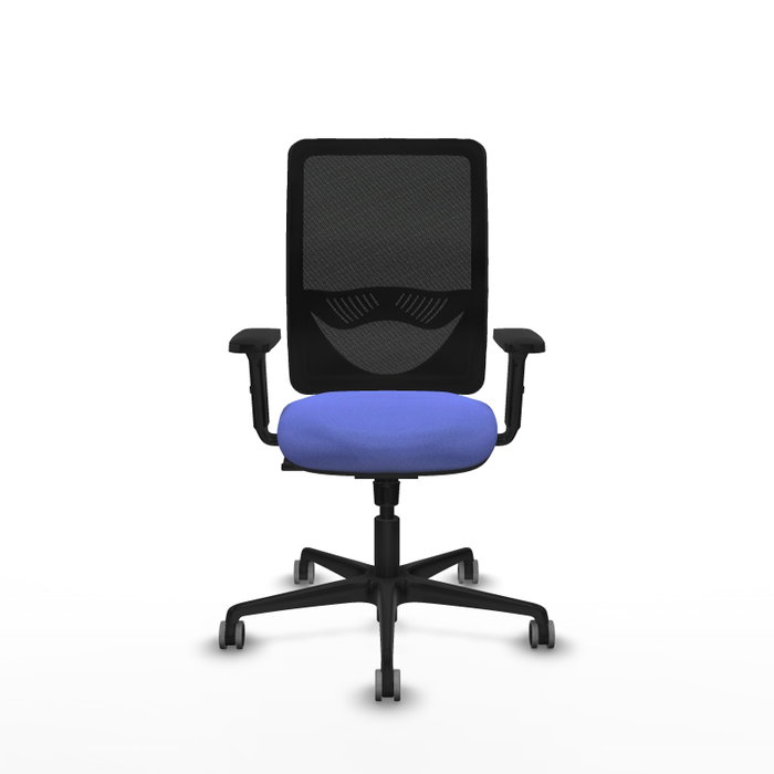 PIQUERAS Y CRESPO Silla de oficina Zulema con mecanismo Sincro, Azul claro y Negro
