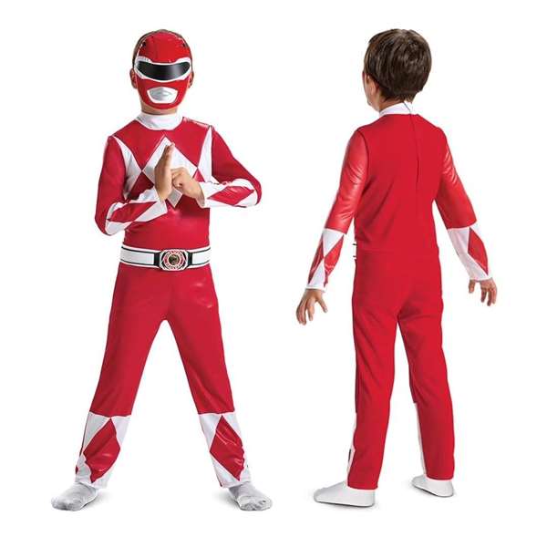 Liragram Disfraz Hasbro Power Rangers Mighty Morphin Rojo Lujo T. 4-6 años