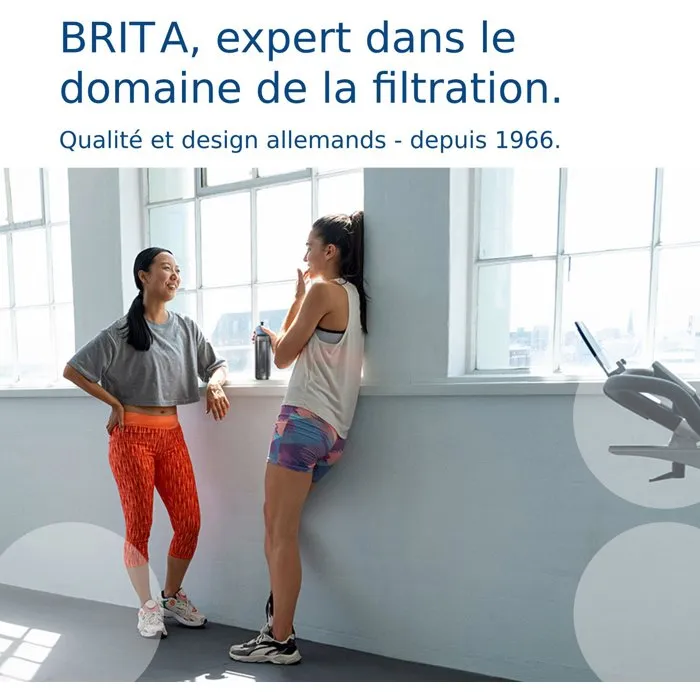 Brita 1052248 Botella con Filtro Activo, 0.6 Litros, Incluye 2 Microdiscos de Recambio