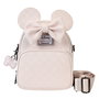 Loungefly Mochila bolso Ear Evergreen Minnie Disney, Piel Vegana, Correas Desmontables, 17.1x20.9x10.1cm