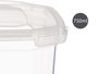 Leknes Fiambrera Rectangular de Plástico 750ml con Cierre Hermético, Transparente, 12.8x7.5x13.5 cm (Set de 24)
